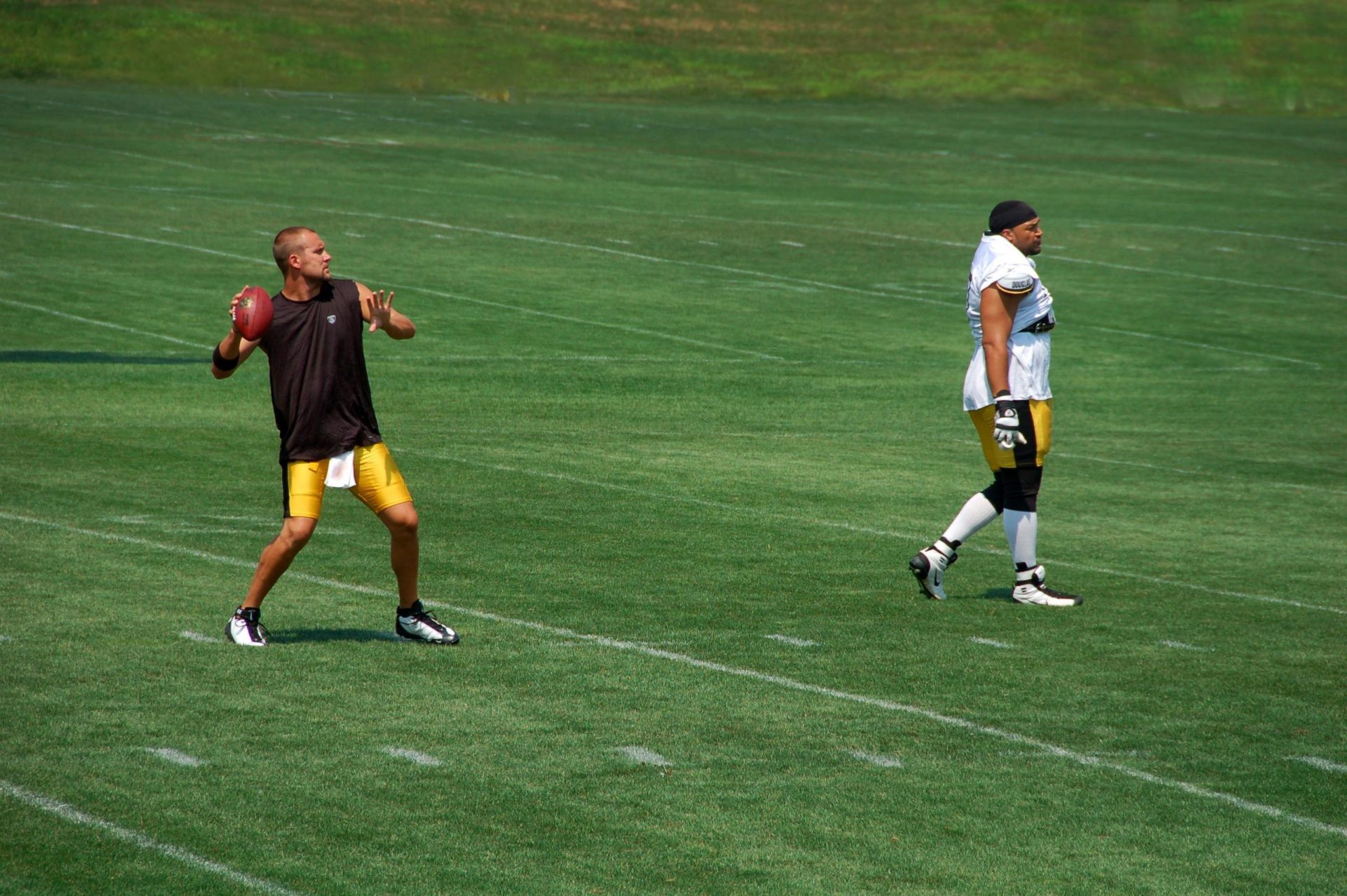 Pittsburgh football practice at training camp