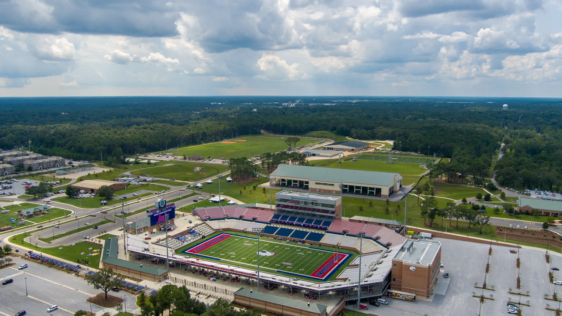 College football stadium prepared for rivalry week travel