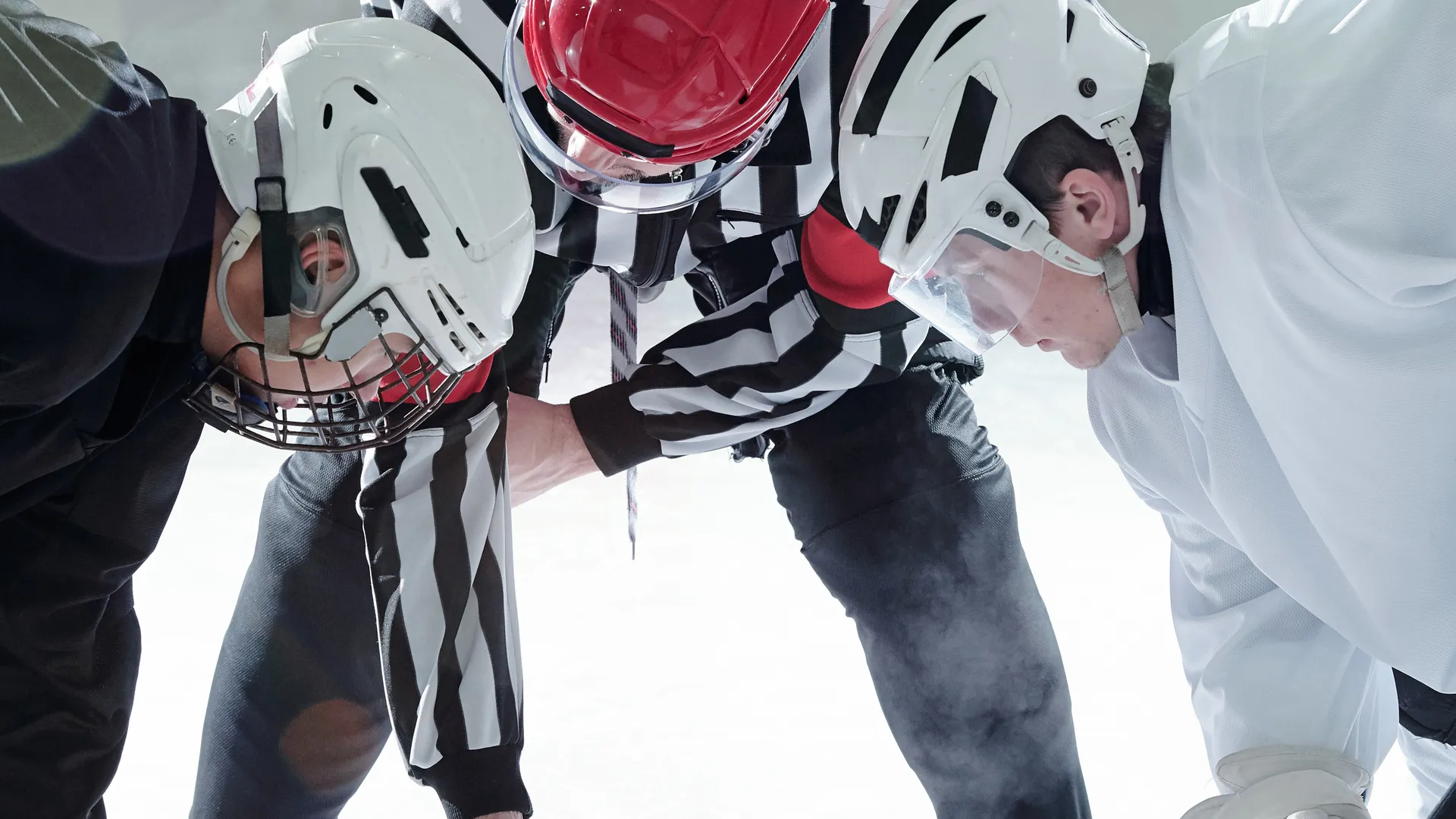 Hockey players facing off on the ice for a guide to the best NHL rivalries to see live