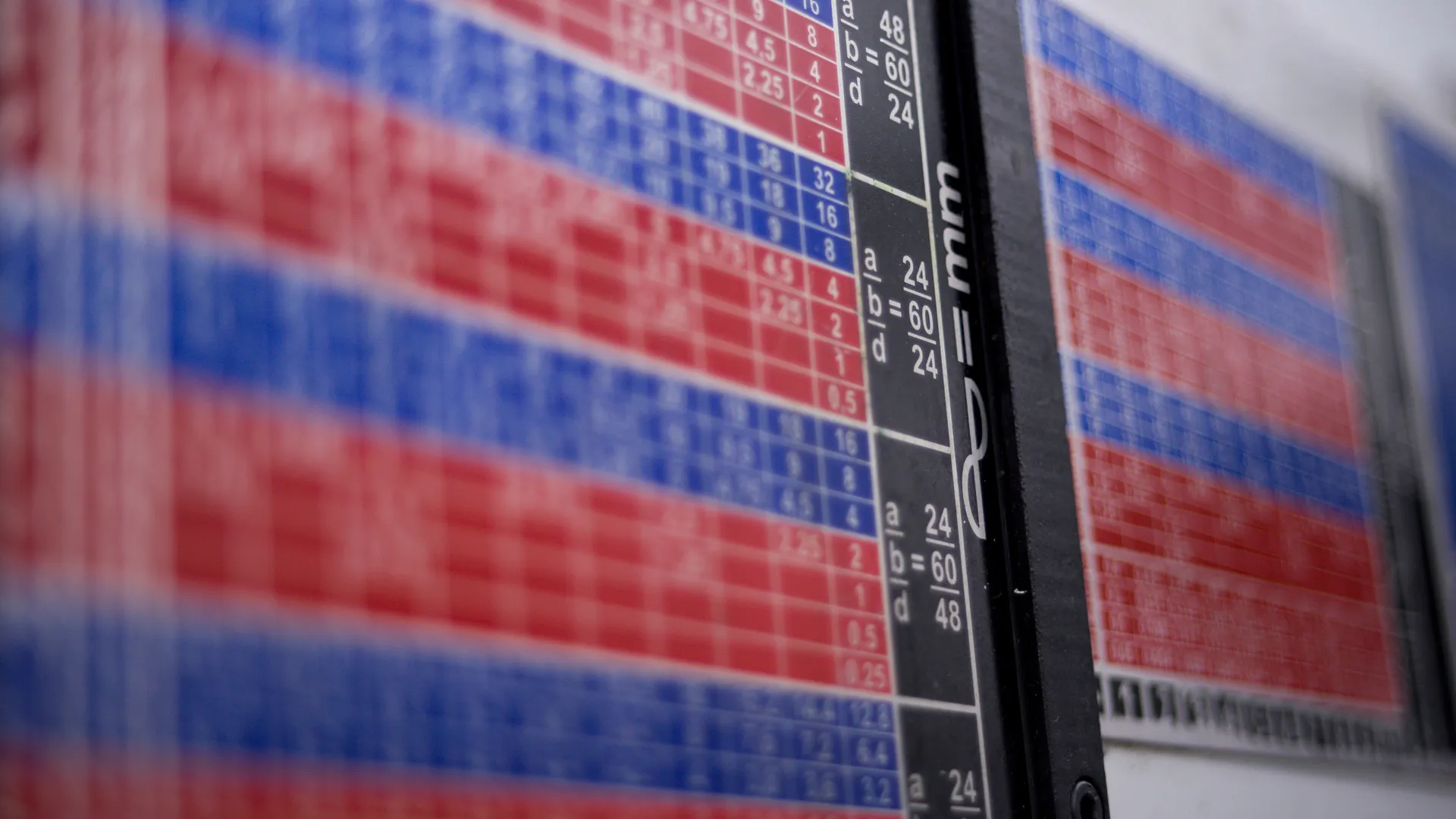 Closeup of a baseball schedule board for spring training trip planning